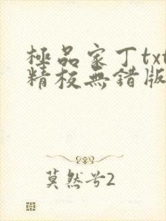 极品家丁txt精校无错版封面