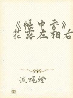 《帐中香》金银花露左相右相