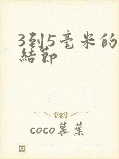 3到5毫米的肺结节