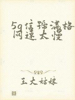 5g信号满格但网速太慢