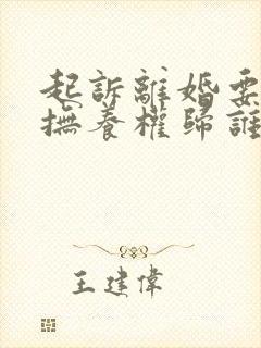 起诉离婚要小孩抚养权归谁