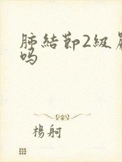 肺结节2级严重吗