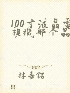 100寸液晶电视机哪个品牌好