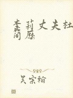 李莉丈夫杜文龙简历封面