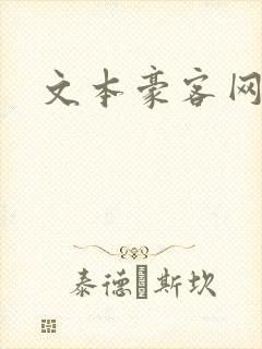 文本豪客网封面