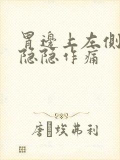 胃边上左侧肋骨隐隐作痛