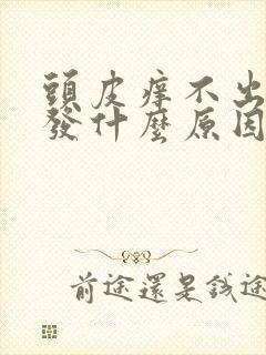 头皮痒不出油掉发什么原因