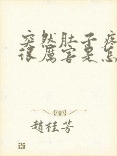 突然肚子疼吐的很厉害是怎么回事封面