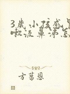 3岁小孩感冒咳嗽流鼻涕怎么办