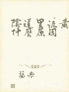 阴道里流黄水是什么原因