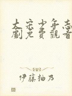 大宋少年志电视剧免费观看全集完整版