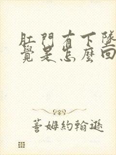 肛门有下坠的感觉是怎么回事啊封面