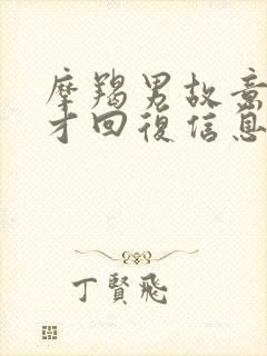 摩羯男故意很久才回复信息封面