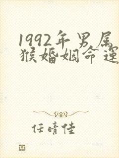 1992年男属猴婚姻命运如何