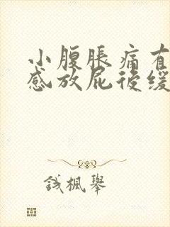 小腹胀痛有下坠感放屁后缓解