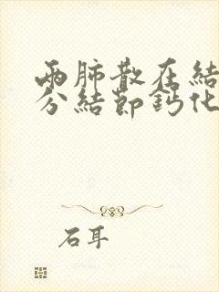 两肺散在结节部分结节钙化