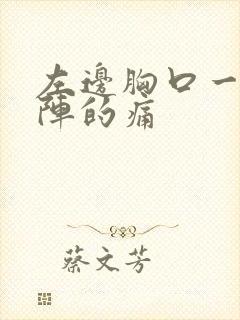 左边胸口一阵一阵的痛封面