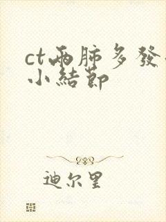 ct两肺多发微小结节