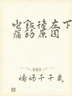 吃饭后左下腹疼痛的原因