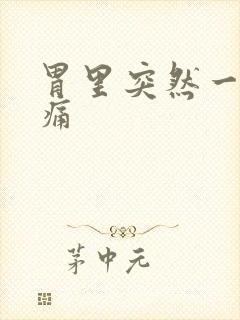 胃里突然一阵绞痛