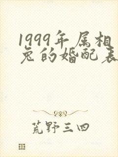 1999年属相兔的婚配表