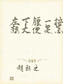 左下腹一按就疼想大便是怎么回事