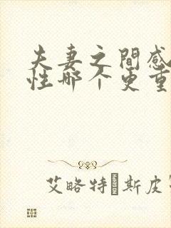 夫妻之间感情与性哪个更重要