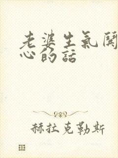 老婆生气哄她开心的话