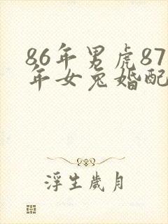 86年男虎87年女兔婚配封面