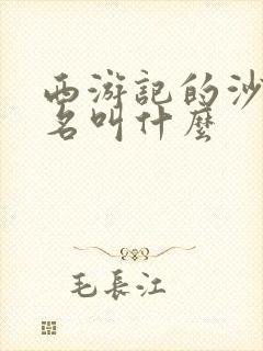 西游记的沙僧又名叫什么封面