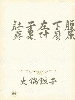 肚子左下腹按压疼是什么原因女性