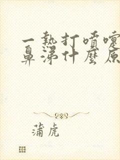 一热打喷嚏流清鼻涕什么原因封面