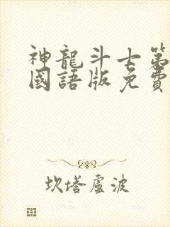 神龙斗士第一部国语版免费观看