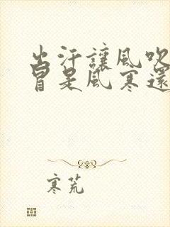 出汗让风吹了感冒是风寒还是风热封面