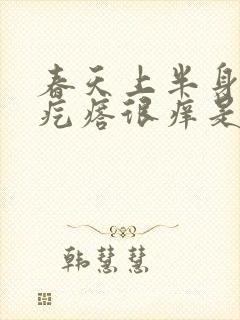 春天上半身长红疙瘩很痒是什么原因