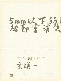 5mm以下的肺结节会消失吗