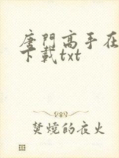 唐门高手在异世下载txt