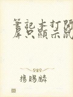 笔记本打开是黑屏只显示鼠标