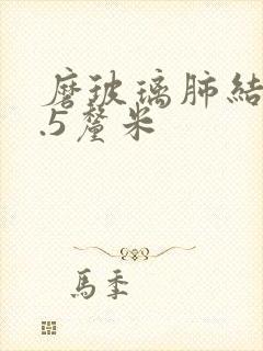 磨玻璃肺结节1.5厘米