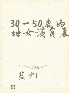 30一50岁内地女演员表大全封面