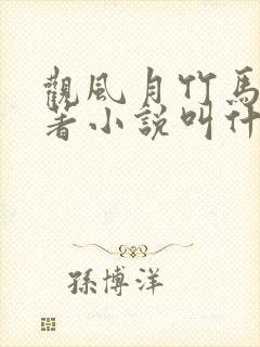 观风月竹马篇原著小说叫什么名字