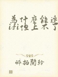 为什么能连上wifi但上不了网