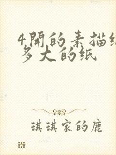 4开的素描纸是多大的纸