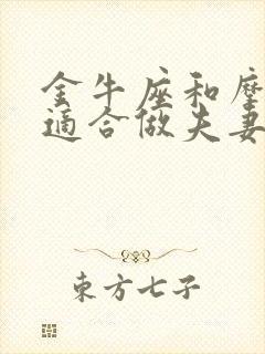 金牛座和摩羯座适合做夫妻吗封面