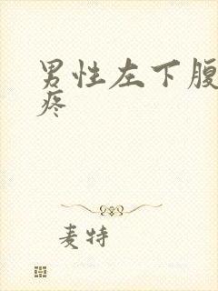 男性左下腹按压疼