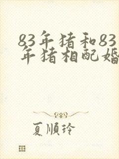 83年猪和83年猪相配婚姻如何