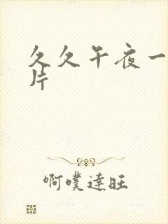 久久午夜一级淫片