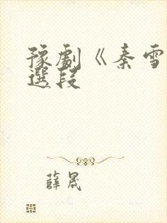 豫剧《秦雪梅》选段