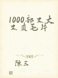 1000部又大又爽毛片
