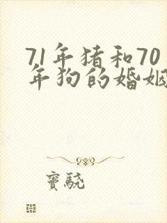 71年猪和70年狗的婚姻相克